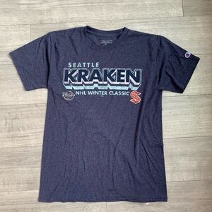 Champion Seattle Kraken NHL Winter Classic Blue Athleticwear Shirt